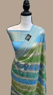Khaddi Georgette Handloom Banarasi Saree - The Handlooms