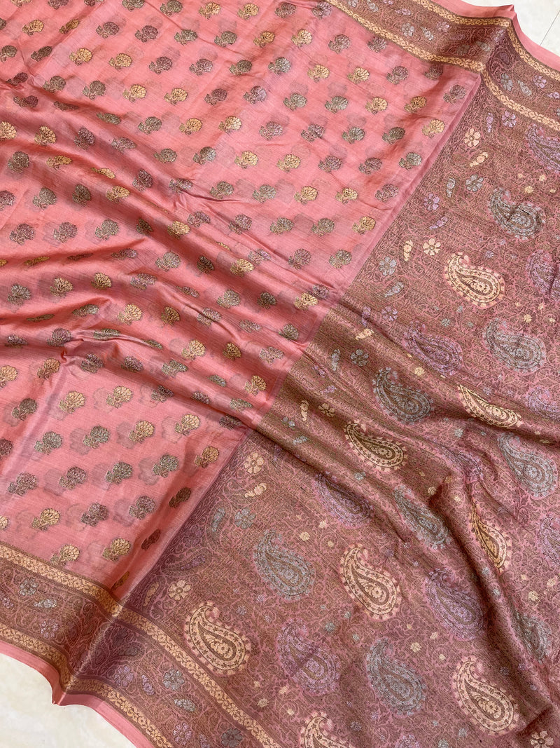 Pure Butter Crepe Banarasi Saree - The Handlooms