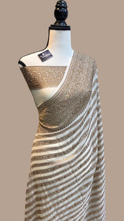 Khaddi Georgette Banarasi Saree -  Antique zari - The Handlooms