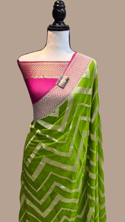 Khaddi Georgette Handloom Banarasi Saree - The Handlooms
