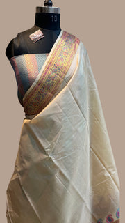 Pure Tussar Silk Handloom Banarasi Saree - The Handlooms