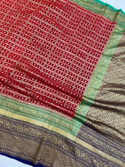 Khaddi Georgette Banarasi Saree -  Antique zari - The Handlooms