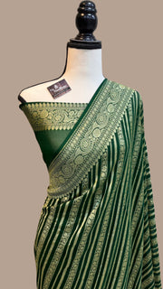 Khaddi Georgette Banarasi Saree -  Gold zari - The Handlooms