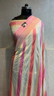 Khaddi Georgette Handloom Banarasi Saree - The Handlooms