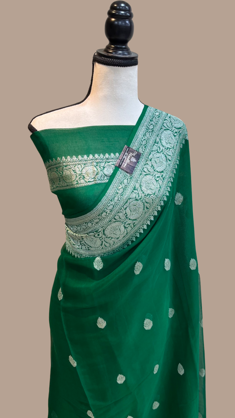 Pure Georgette Banarasi Saree - The Handlooms