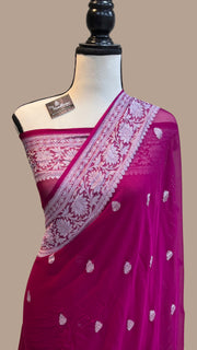 Pure Georgette Banarasi Handloom Saree - The Handlooms