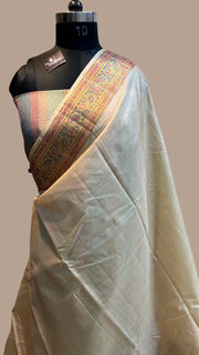 Pure Tussar Silk Handloom Banarasi Saree - The Handlooms