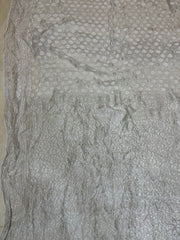 Pure Georgette Banarasi Saree - White - The Handlooms