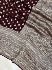 Khaddi Georgette Handloom Banarasi Saree - The Handlooms