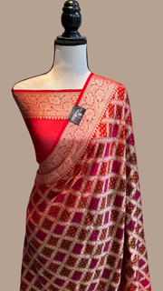 Pure Chiffon Khaddi Banarasi Saree - The Handlooms
