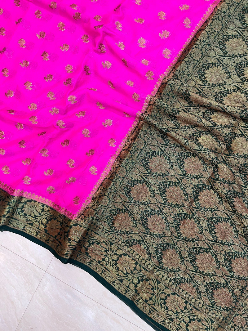 Pure Chiffon Khaddi Banarasi Saree - The Handlooms