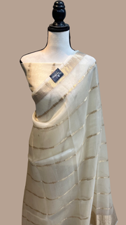 Pure Kora Handloom Banarasi Saree - The Handlooms