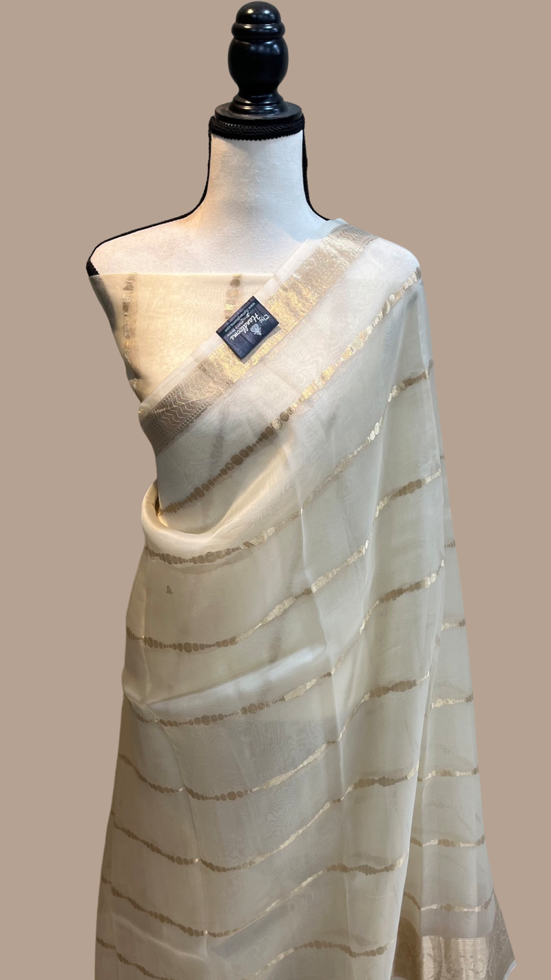 Pure Kora Handloom Banarasi Saree - The Handlooms