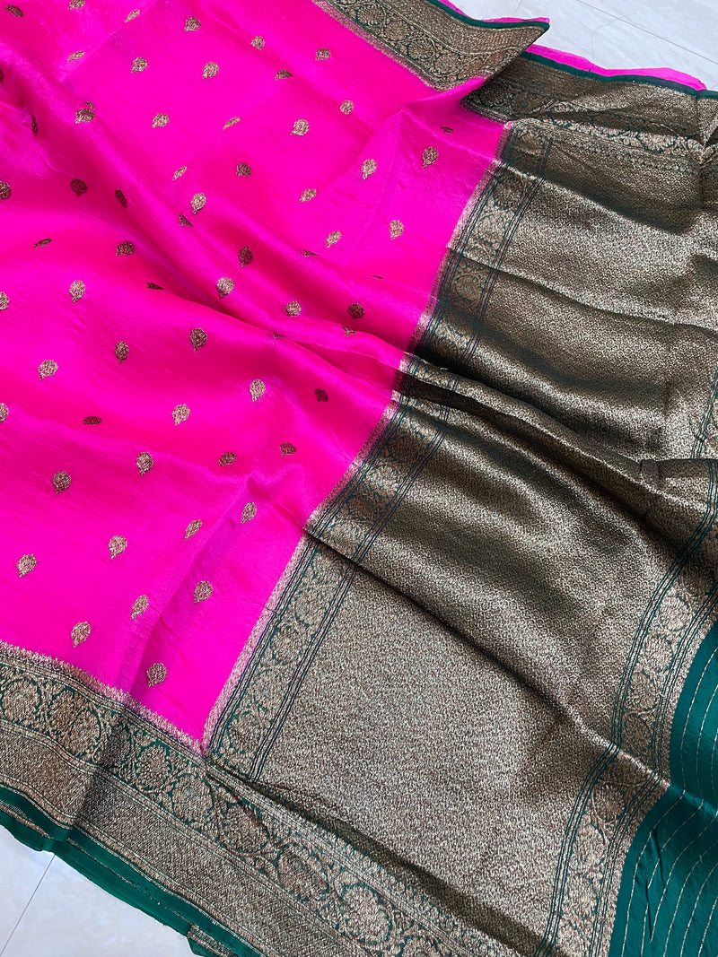Pure Kora Handloom Banarasi Saree - The Handlooms