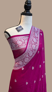 Pure Georgette Banarasi Handloom Saree - The Handlooms