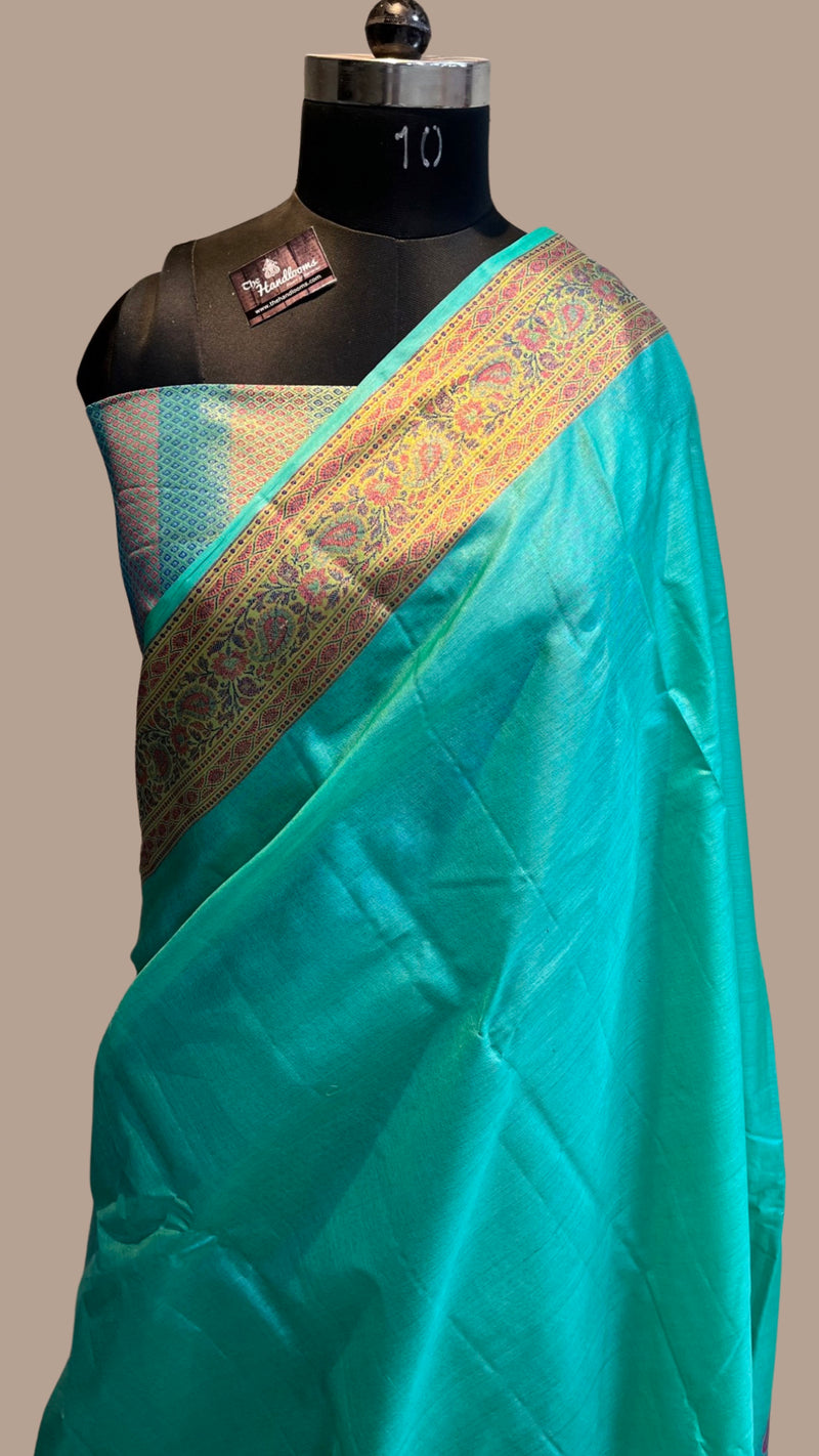 Pure Tussar Silk Handloom Banarasi Saree - The Handlooms