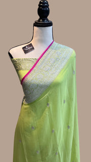 Pure Georgette Handloom Banarasi Saree - The Handlooms