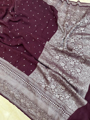 Khaddi Georgette Banarasi Saree - The Handlooms