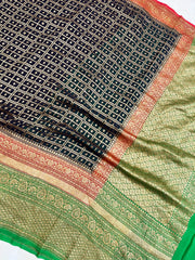 Khaddi Georgette Banarasi Saree -  Antique zari - The Handlooms