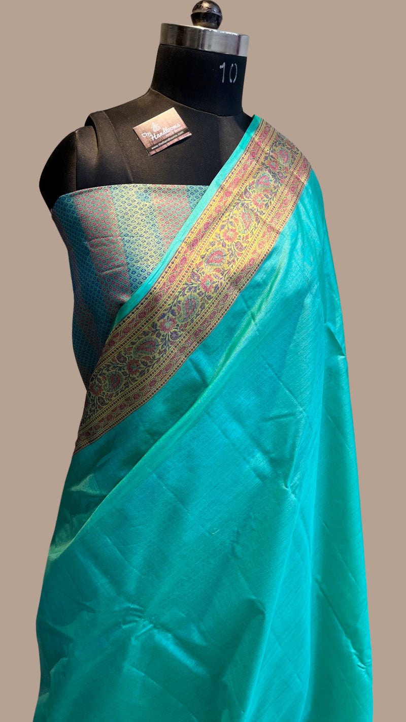 Pure Tussar Silk Handloom Banarasi Saree - The Handlooms