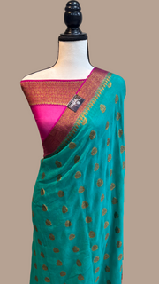 Pure Chiffon Khaddi Banarasi Saree - The Handlooms