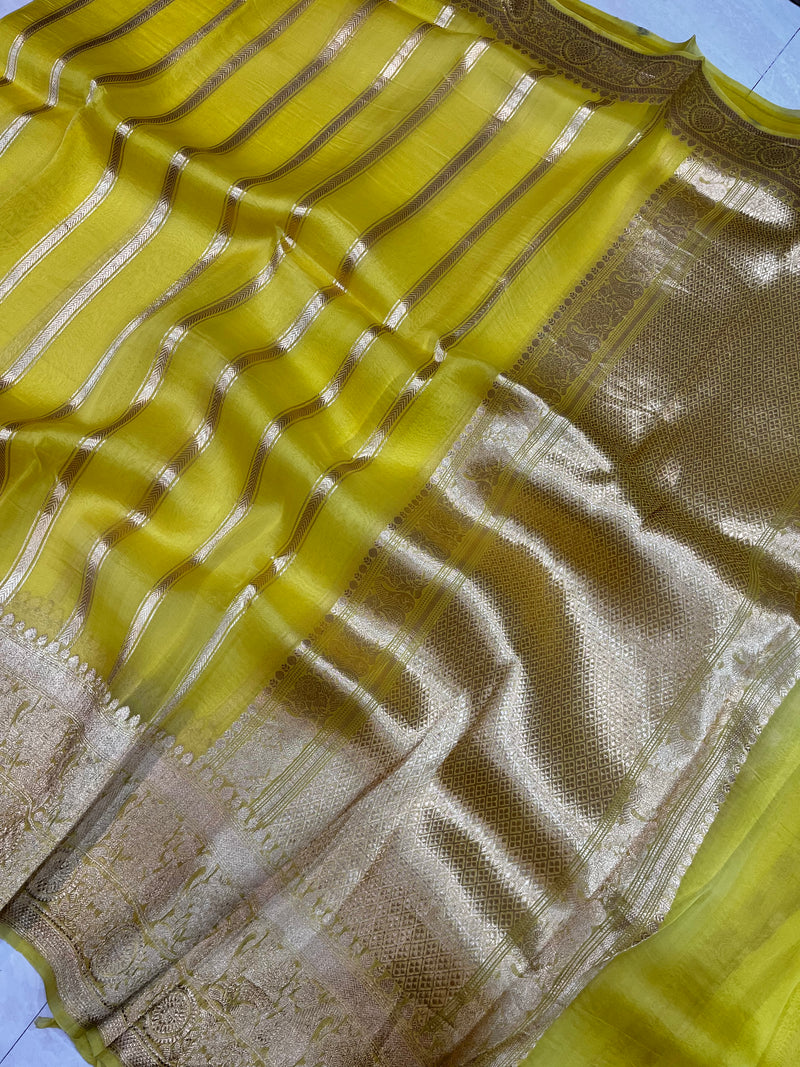 Pure Kora Handloom Banarasi Saree - The Handlooms