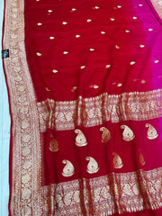 Pure Georgette Banarasi Handloom Saree - The Handlooms