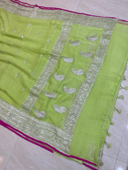 Pure Georgette Handloom Banarasi Saree - The Handlooms