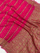 Hot Pink Khaddi Georgette Banarasi Saree -  Antique zari - The Handlooms
