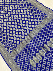 Pure Georgette Banarasi Bandhej Handloom Saree - The Handlooms