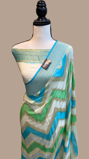 Khaddi Georgette Handloom Banarasi Saree - The Handlooms