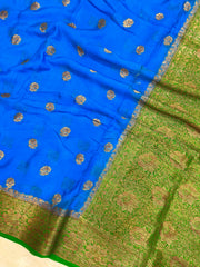 Pure Chiffon Khaddi Banarasi Saree - The Handlooms
