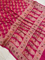 Pure Chiffon Khaddi Banarasi Saree - The Handlooms
