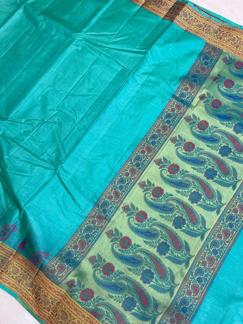 Pure Tussar Silk Handloom Banarasi Saree - The Handlooms