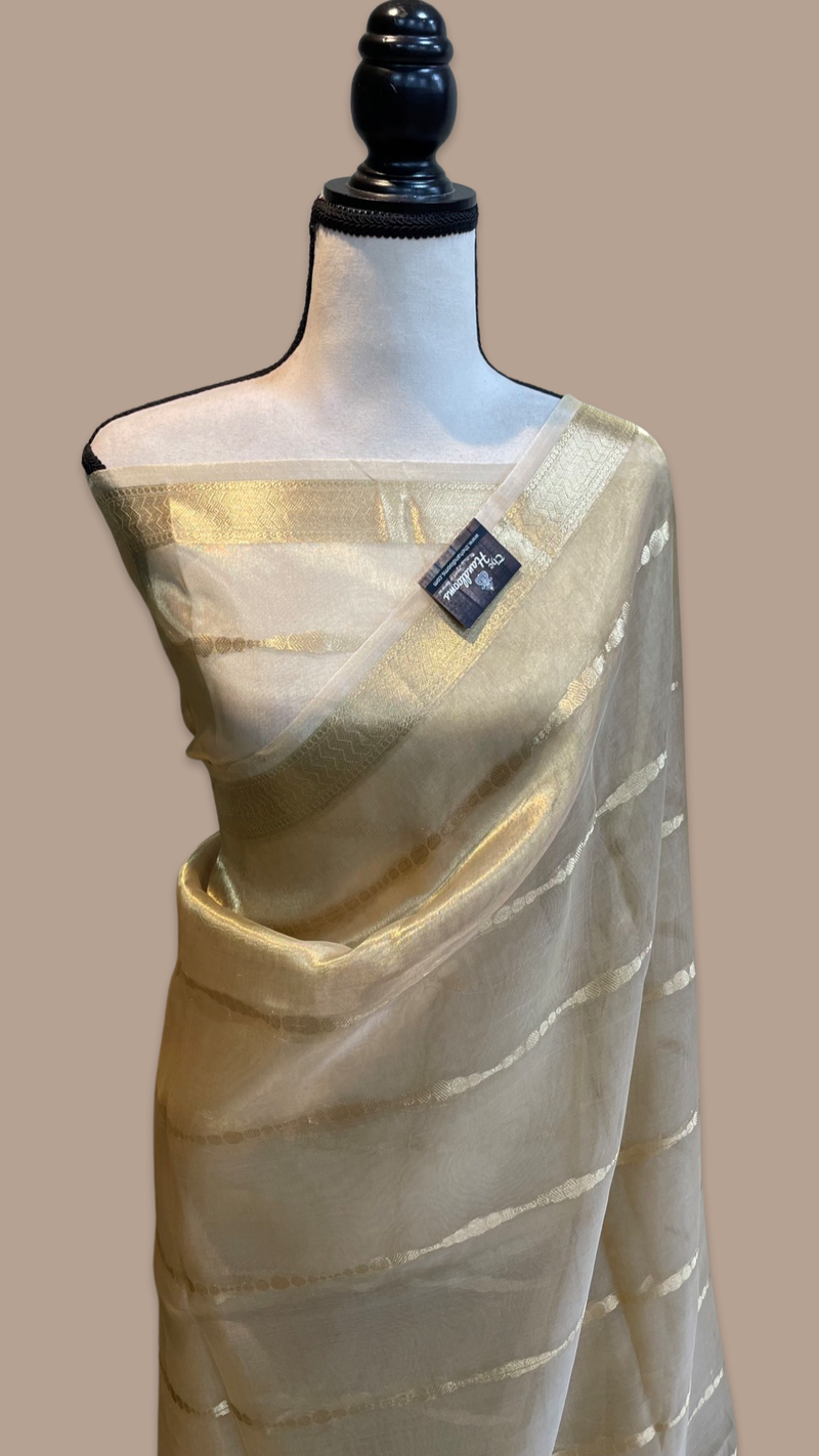 Pure Kora Tissue Handloom Banarasi Saree - The Handlooms