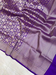 Pure Katan Silk Banarasi Handloom Saree - Tanchui Brocade - The Handlooms