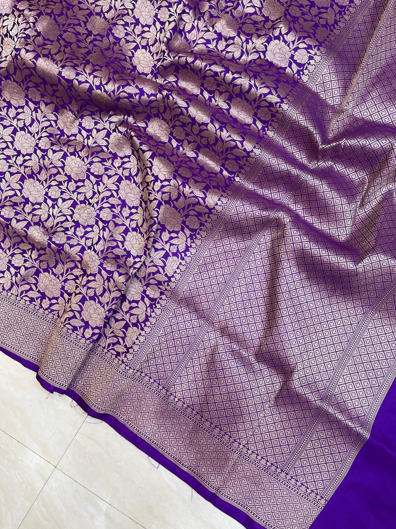 Pure Katan Silk Banarasi Handloom Saree - Tanchui Brocade - The Handlooms