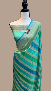 Khaddi Georgette Handloom Banarasi Saree - The Handlooms