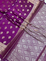 Pure Dupion Silk Banarasi Saree - The Handlooms