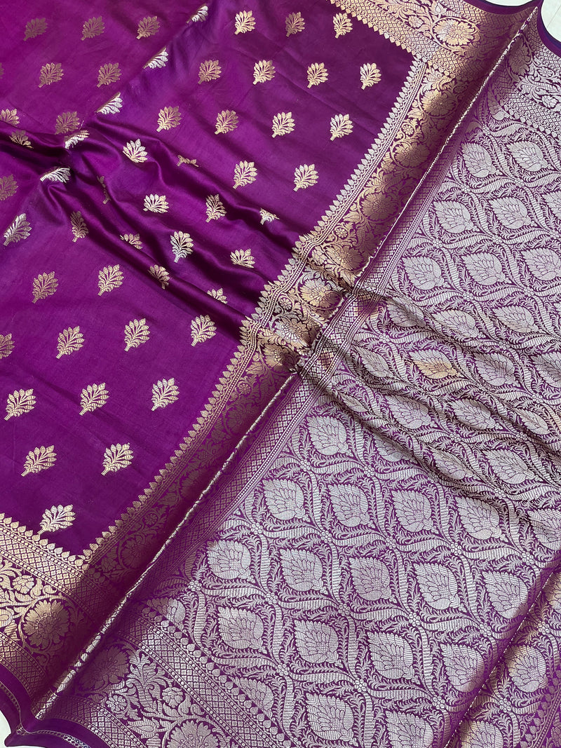Pure Dupion Silk Banarasi Saree - The Handlooms