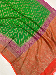 Khaddi Georgette Banarasi Saree -  Antique zari - The Handlooms