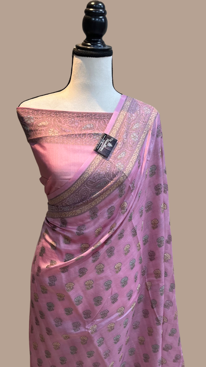 Pure Butter Crepe Banarasi Saree - The Handlooms