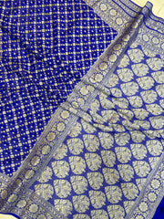 Pure Chiffon Khaddi Banarasi Saree - The Handlooms