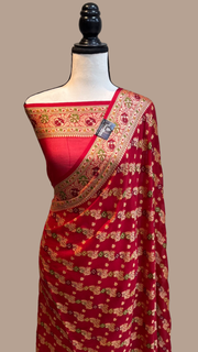 Pure Chiffon Khaddi Banarasi Saree - The Handlooms
