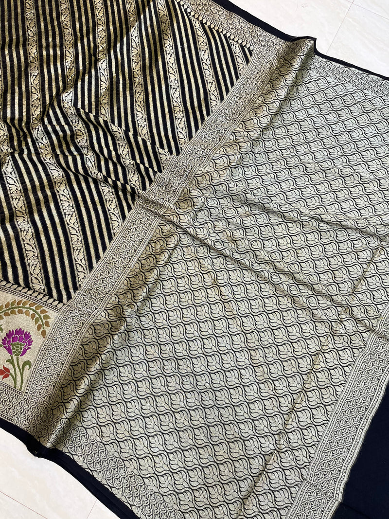 Pure Chiffon Khaddi Banarasi Saree - The Handlooms