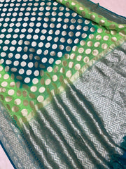 Khaddi Georgette Handloom Banarasi Saree - The Handlooms