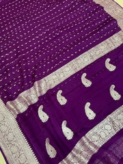 Pure Georgette Handloom Banarasi Saree - The Handlooms
