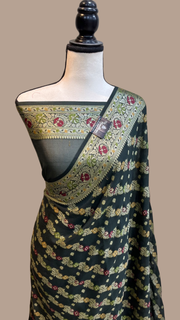Pure Chiffon Khaddi Banarasi Saree - The Handlooms