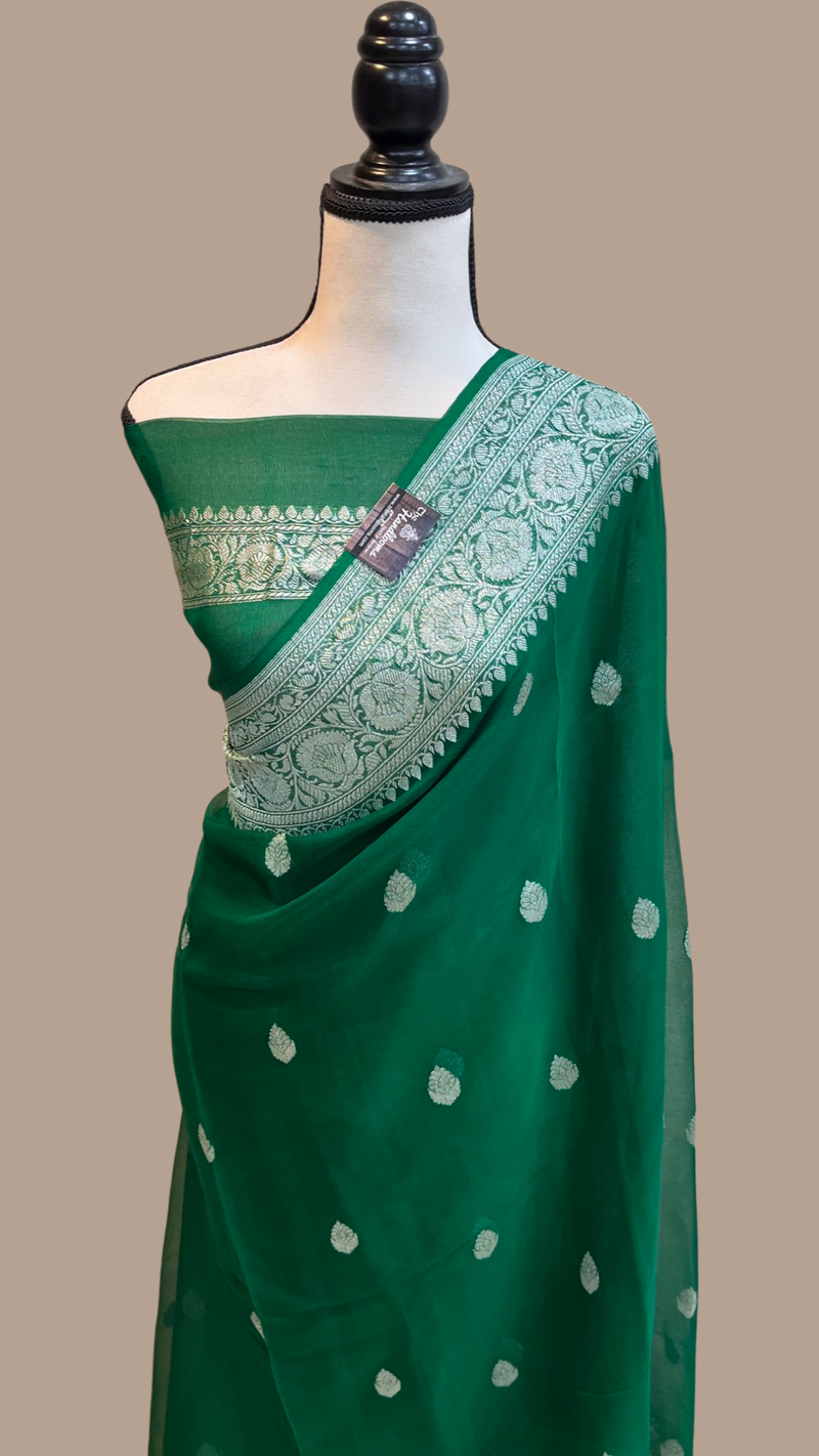 Pure Georgette Banarasi Saree - The Handlooms