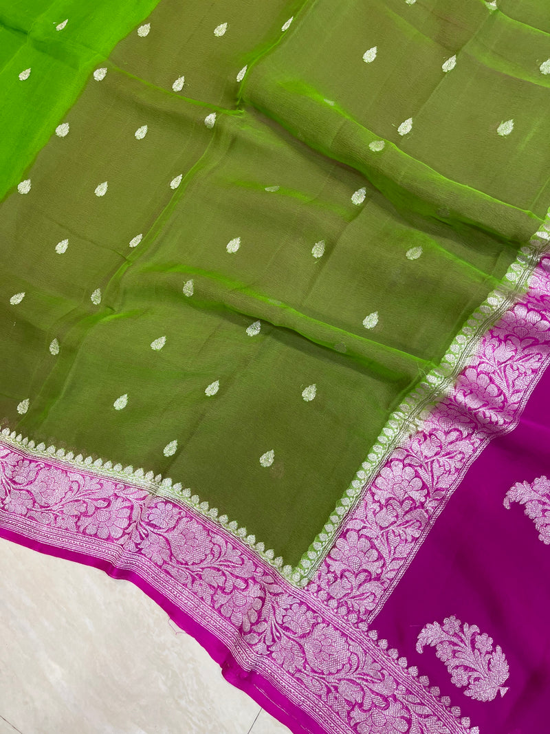 Pure Georgette Banarasi Saree - The Handlooms
